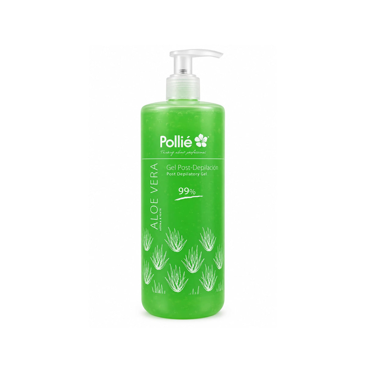 Gel Post-Depilación con Aloe Vera 99% Pollié 500 ml