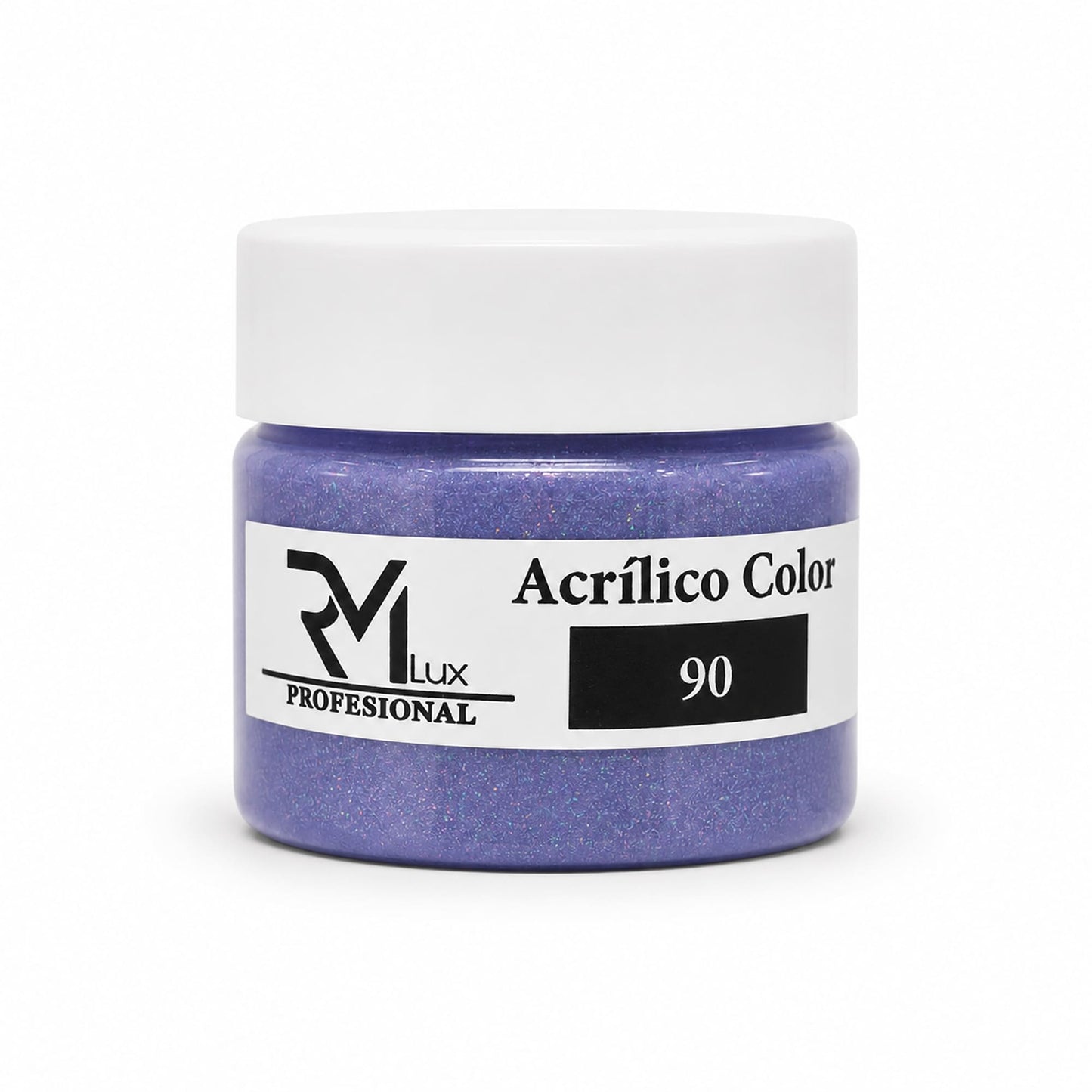 Polvo Acrílico Color 90 Violeta Glitter 10g RM Lux