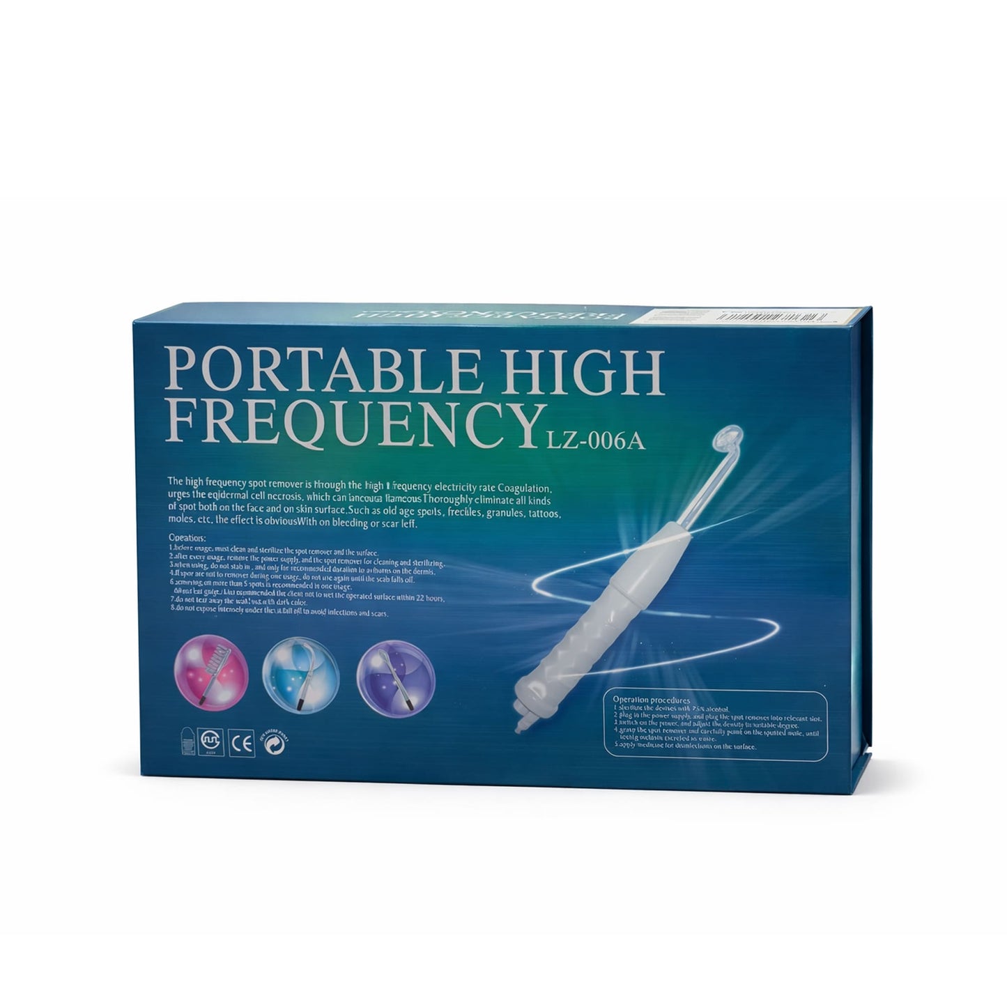 Aparato Portátil de Alta Frecuencia LZ-006A para Tratamientos Estéticos