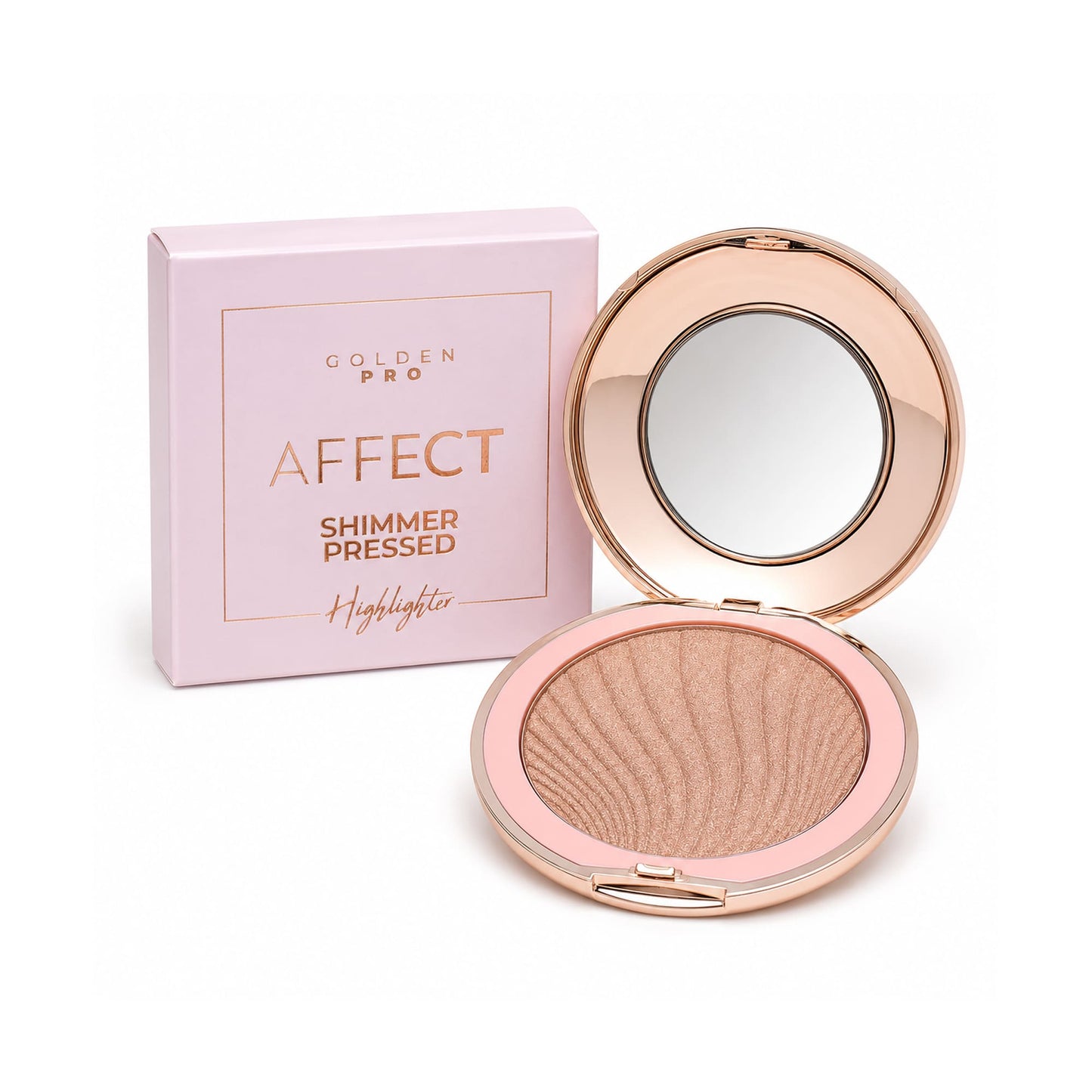 Iluminador Compacto Affect Shimmer Pressed Highlighter Golden Pro