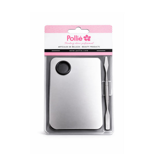 Paleta Metálica con Espátula Profesional