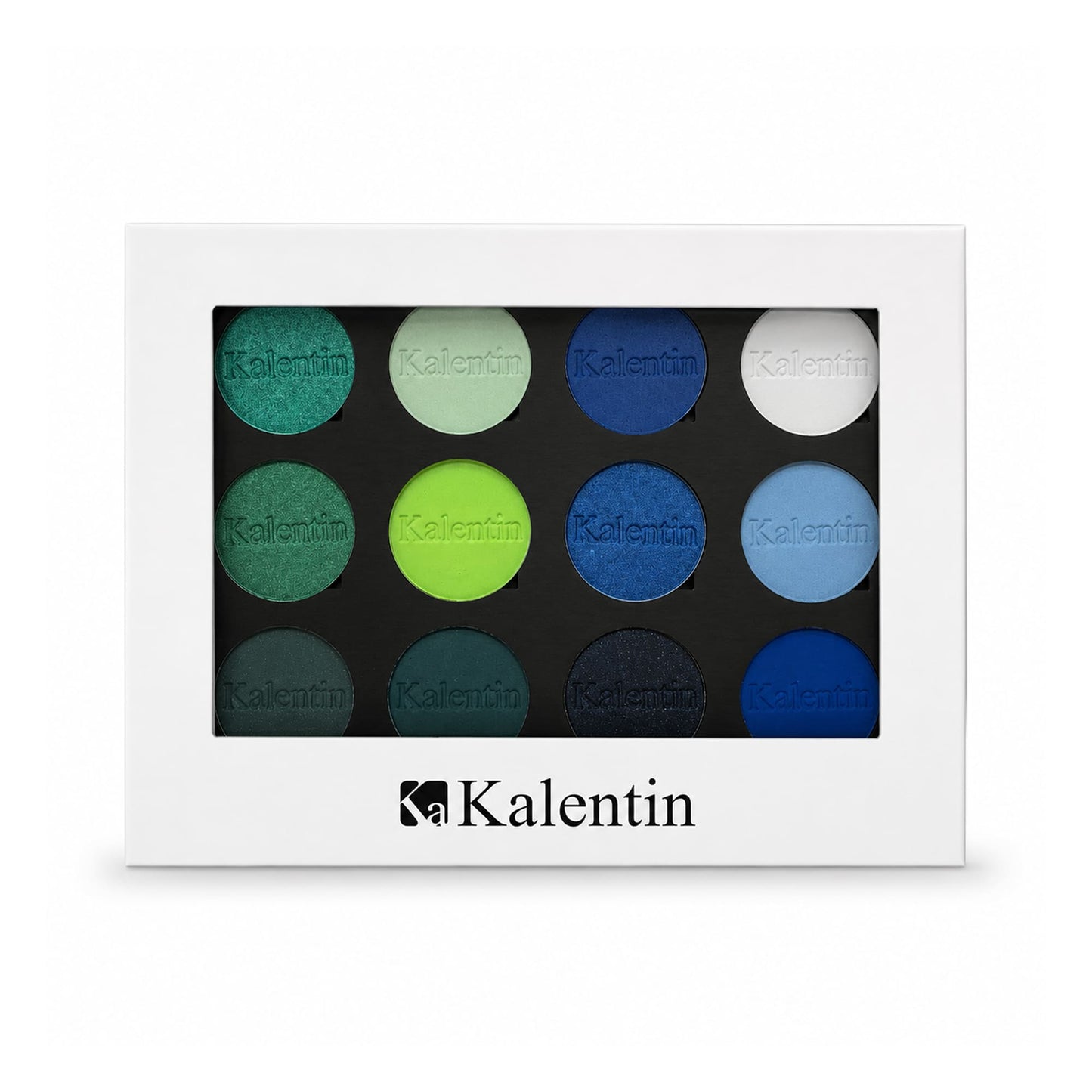 Paleta de Sombras Kalentin Verde y Azul – 12 Tonos