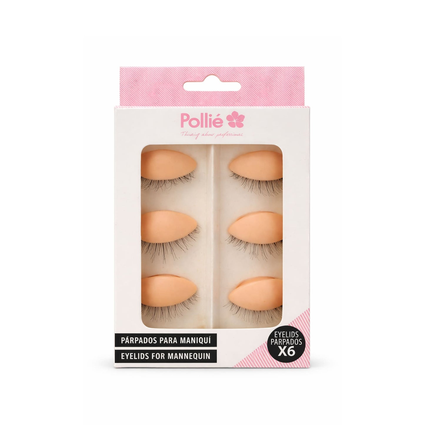 Párpados para Maniquí Pollié para Prácticas de Extensión de Pestañas