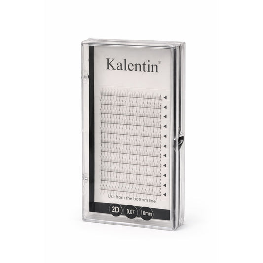Pestañas Pre-Fanned Kalentin 2D 0.07 para Extensión de Pestañas