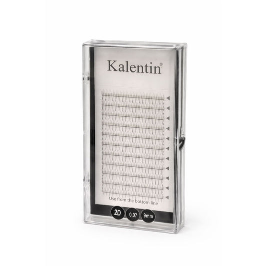 Pestañas Pre-Fanned Kalentin 2D 0.07 para Extensión de Pestañas