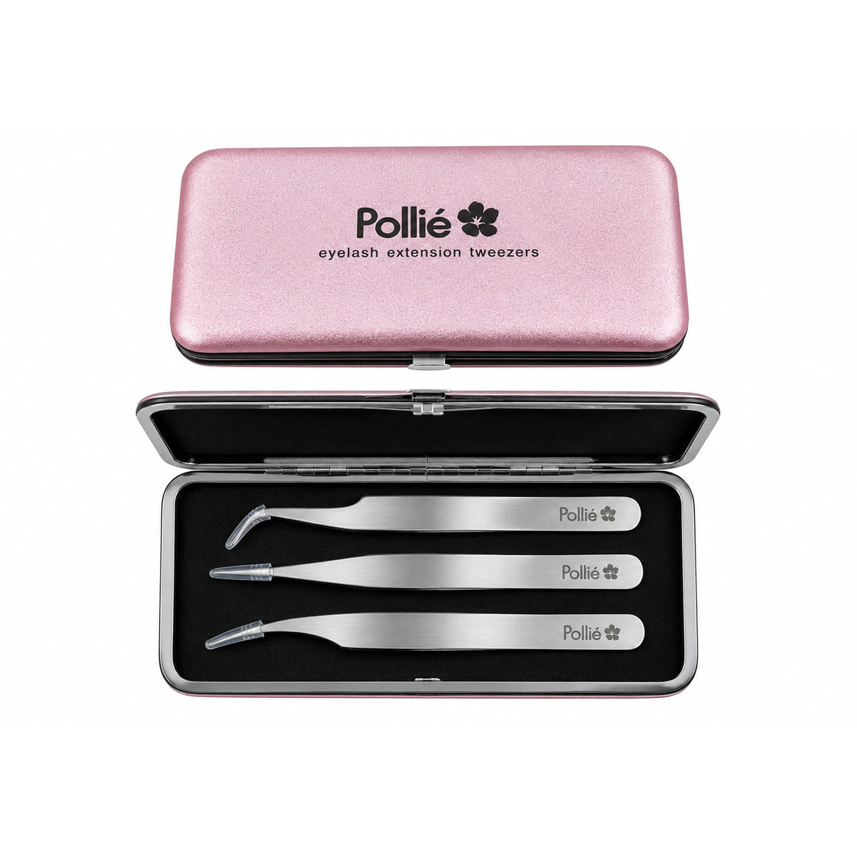 Set 3 Pinzas para Extensiones de Pestañas Pollié