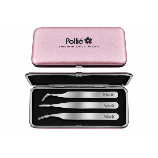 Set 3 Pinzas para Extensiones de Pestañas Pollié